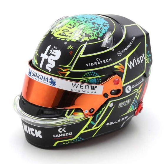 Guanyu Zhou Casco Bell Helmet F1 2023 Australian GP 2023 Alfa Romeo Racing Team 1:5