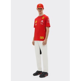 Ferrari F1 2024 T-Shirt Uomo 55 Carlos Sainz Replica Team Puma