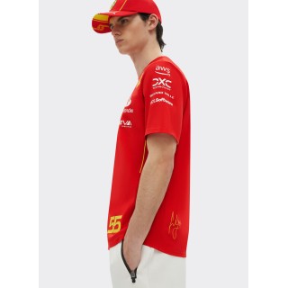 Ferrari F1 2024 T-Shirt Uomo 55 Carlos Sainz Replica Team Puma