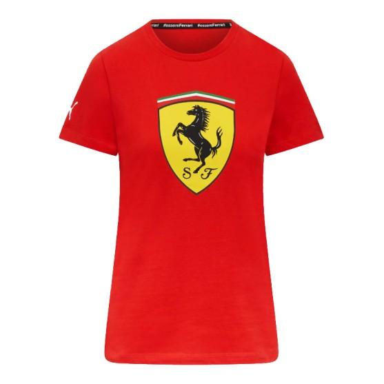 Scuderia Ferrari T-Shirt Puma Donna Scudetto Rosso