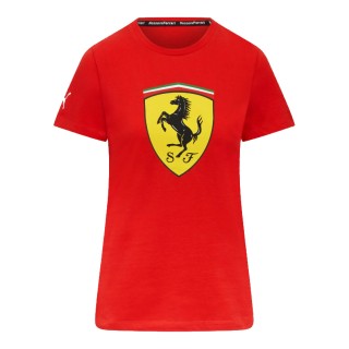 Scuderia Ferrari T-Shirt Puma Donna Scudetto Rosso