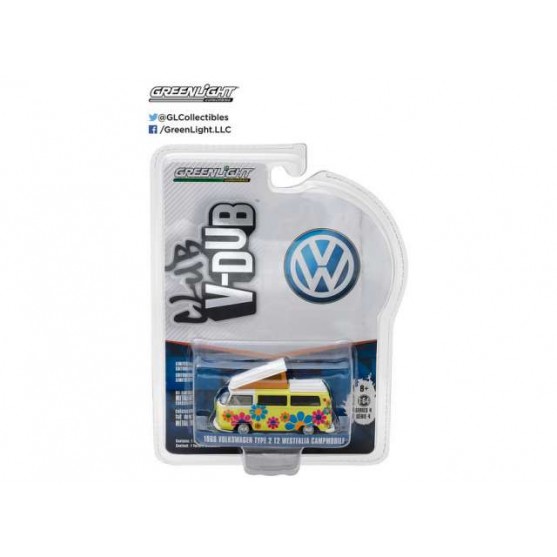 Volkswagen T2 Campmobile Hippie Dippy Van "Club Vee-Dub series 4" 1:64