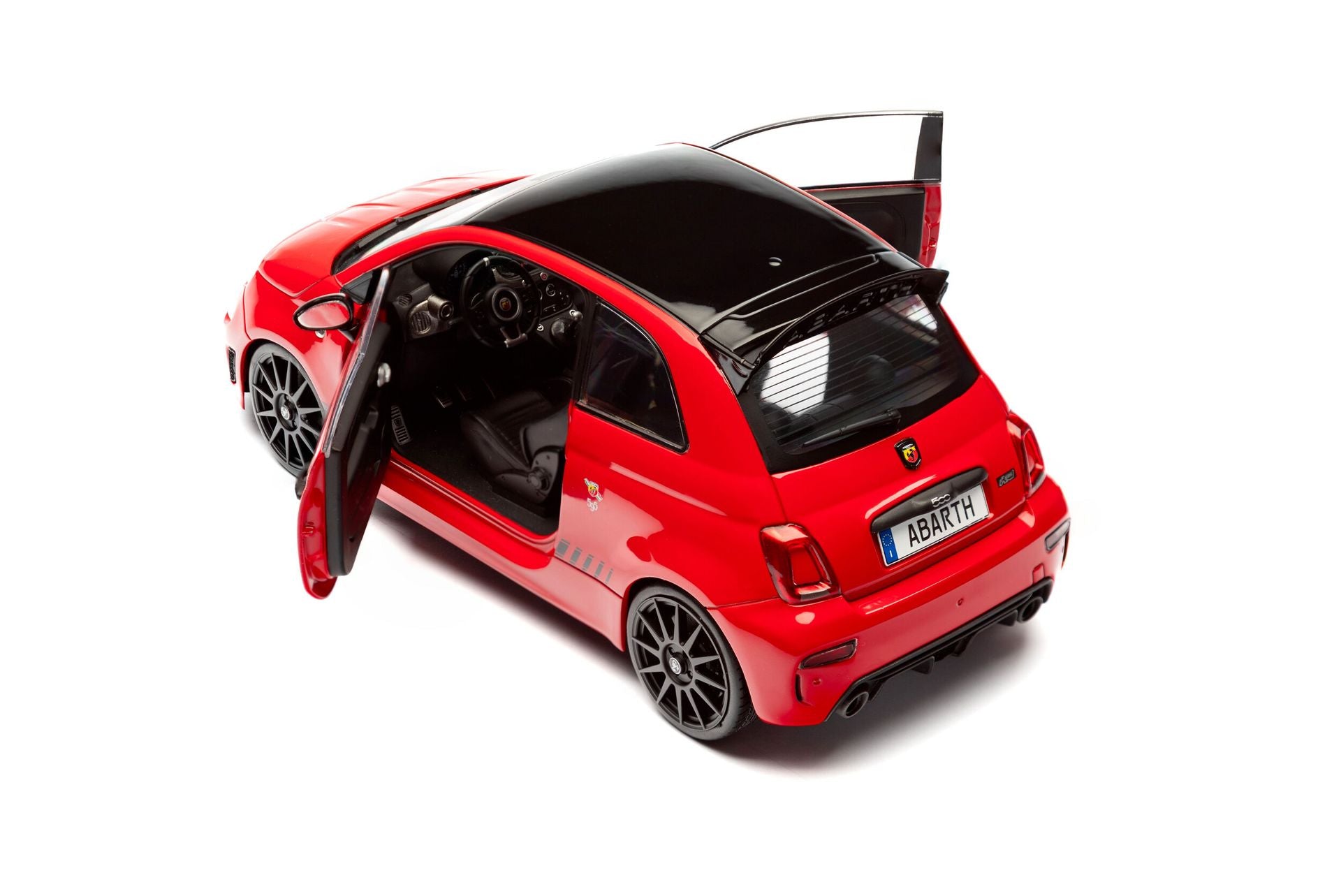 Fiat F595 Abarth 2023 Solido Works Red 1:18-9