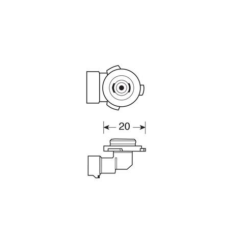 Lampadina Alogena Osram HB3 12V/60W - 13417