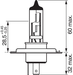 Lampadina Alogena Bosch H4 12V/60-55W - 13432