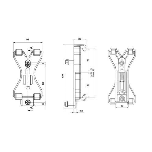 Clip-X Porta targa per rimorchi - 16723