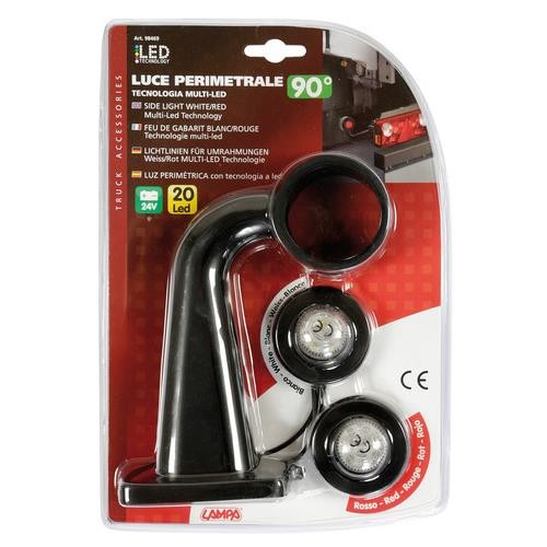 Luce perimetrale Led 24 V Bianco/Rosso  Angolo 90° - 16732
