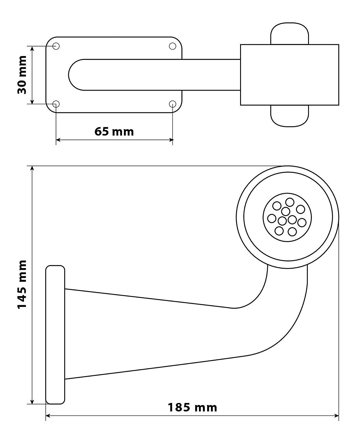 Luce perimetrale Led 24 V Bianco/Rosso  Angolo 90° - 16734