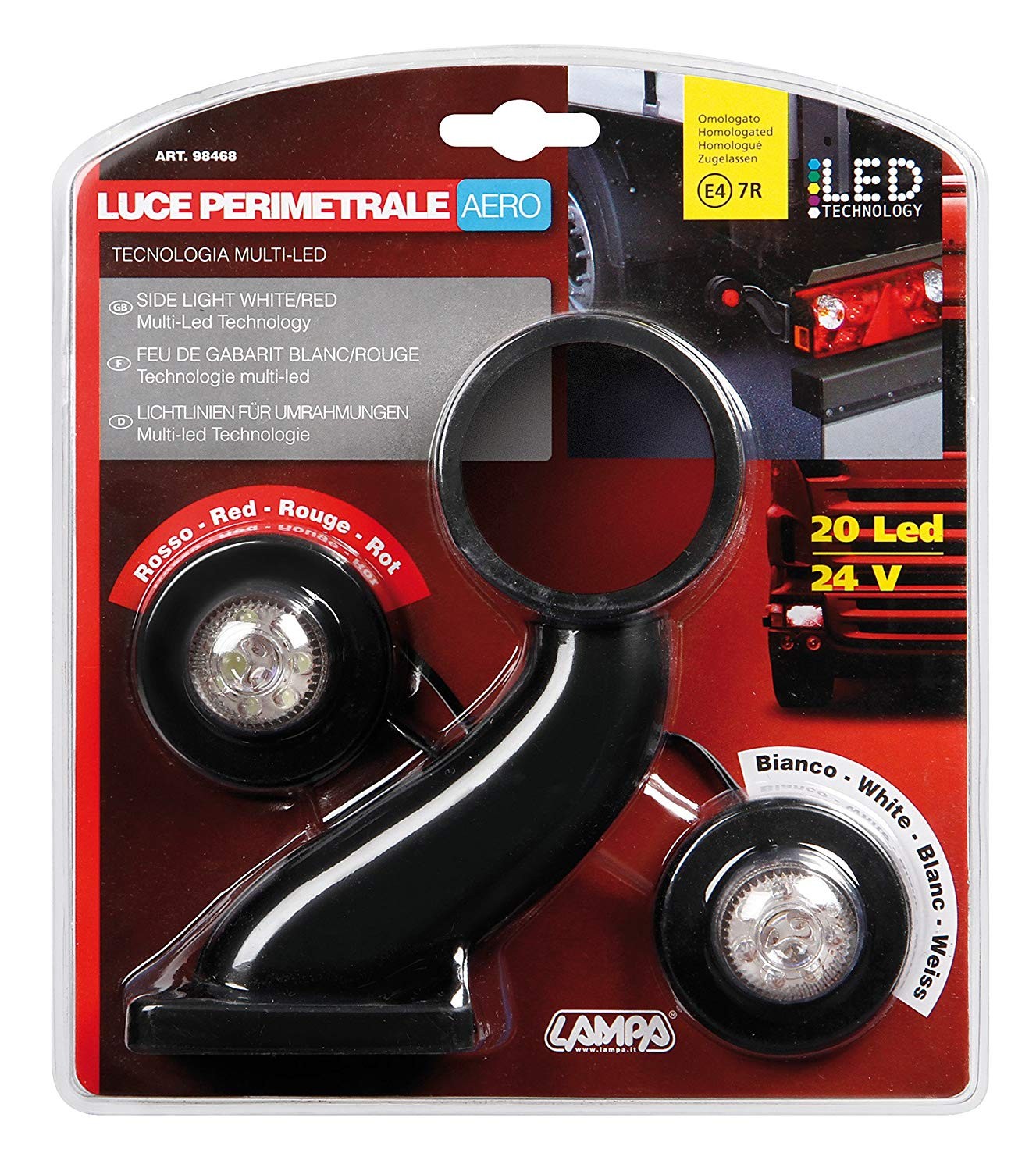 Luce perimetrale Led 24 V Bianco/Rosso Aero - 16750