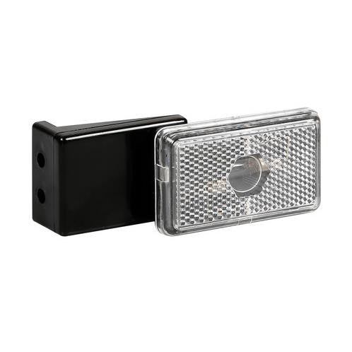 Luce ingombro con catarinfrangente e staffa 12/24V Bianca - 16832