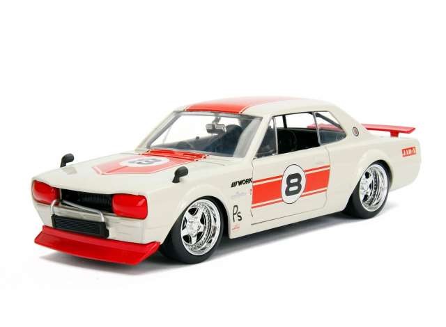 Nissan Skyline 2000 GT-R 8 1971 red/white 1:24 - 16860