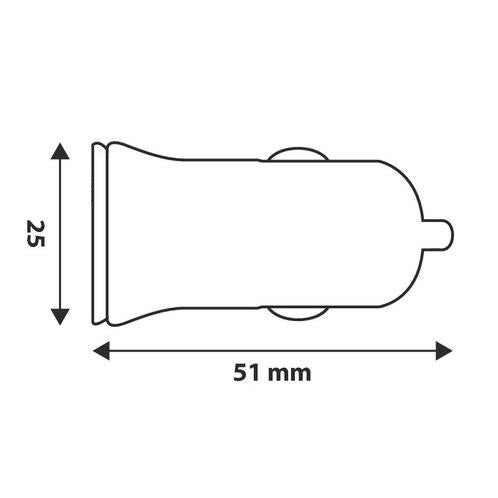 Caricabatteria 2 porte Usb 2500 mA 12/24V - 17221