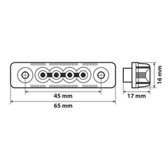 Luce Ingombro AB-7 a 4 Led 24V Bianca - 17446