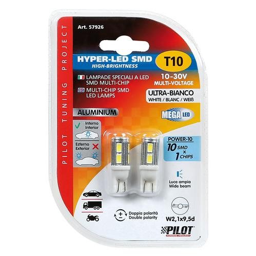 Mega-Led Hi-Power 10  Coppia Lampade 10-30V (T10) - 17701
