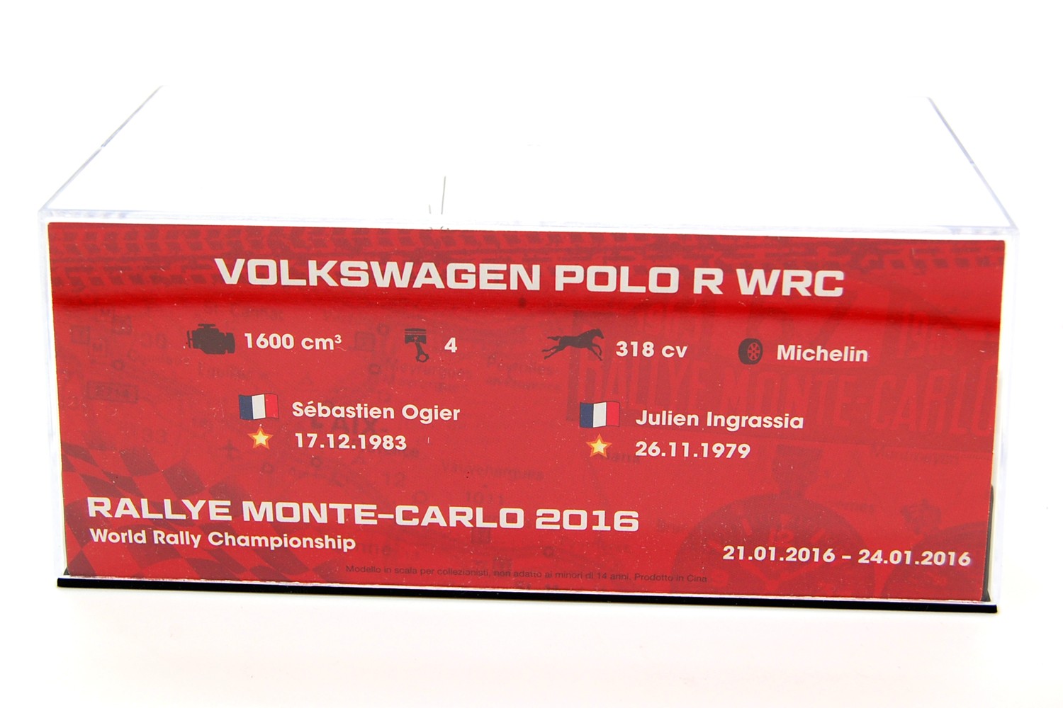 Volkswagen Polo R Red Bull WRC Rally Monte Carlo 2016 S. Ogier - J. Ingrassia 1:43 - 18054