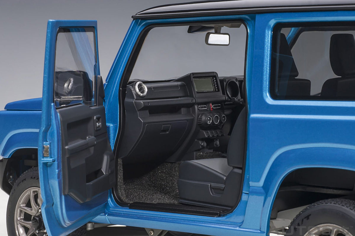 Suzuki Jimny (JB64) RHD 2018 blue metallic - black 1:18-20