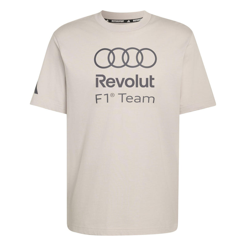 Audi Revolut F1 Team 2026 T-Shirt DNA Graphics Chalk Pearl Adidas-2