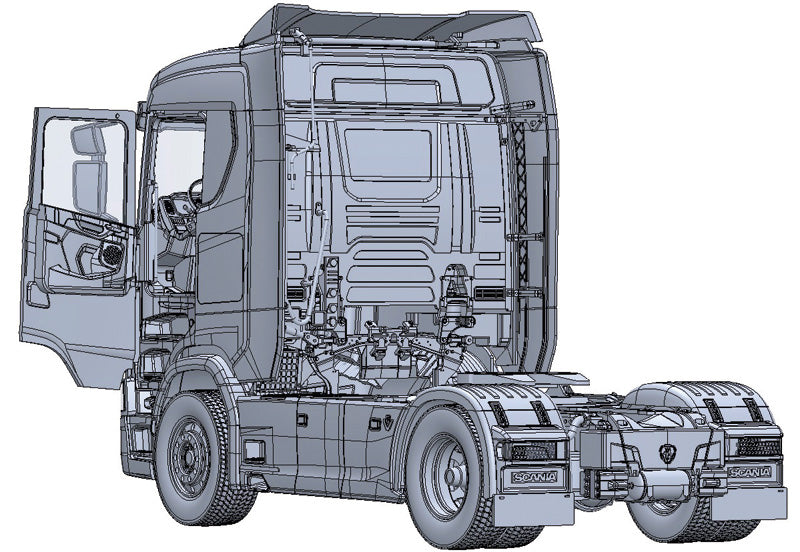Scania S770 4x2 Normal Roof "Grey Cab" Kit 1:24-7