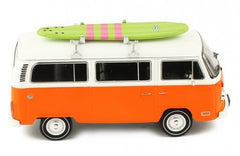 Volkswagen Kombi T2 Kimbi 1975 arancio-bianco con Surf 1:43 - 20223