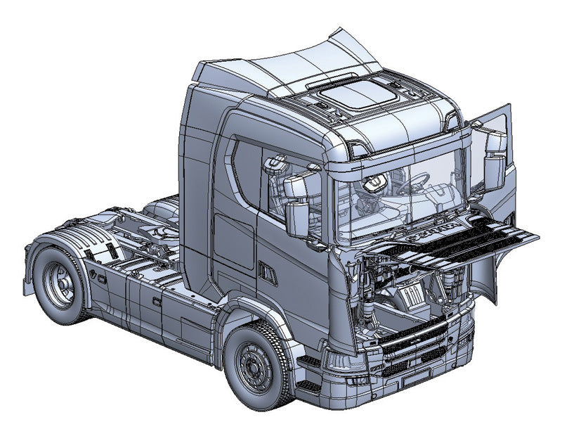 Scania S770 4x2 Normal Roof "Grey Cab" Kit 1:24-8