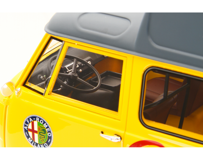 Alfa Romeo F12 Autocarro Tetto Sopralzato 1967 Assistenza Clienti Giallo 1:18-8