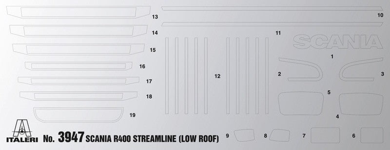 Scania R400 Streamline Flat Roof Kit 1:24 - 23569