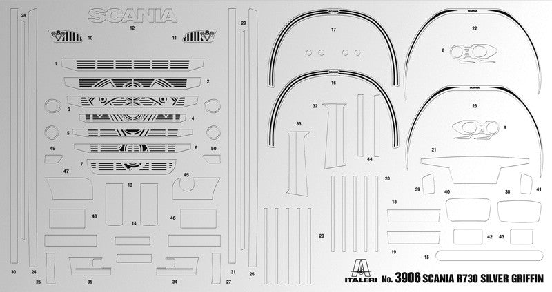 Scania R730 V8 Streamline “Silver Griffin” Kit 1:24 - 23652