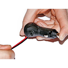 Spinotto per presa accendisigari con ingresso cavo laterale 12/24V - 25601