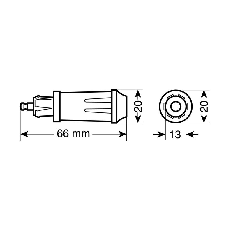 Spinotto DIN per presa accendisigari 12/24V - 25608