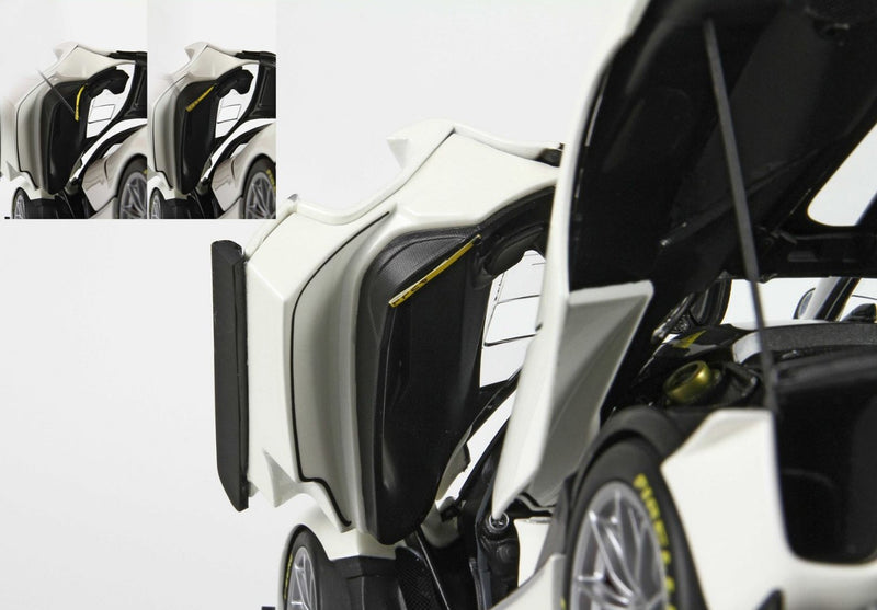 Ferrari FXX K Evo Presentazione 70 white stripes black 1:18 - 26889