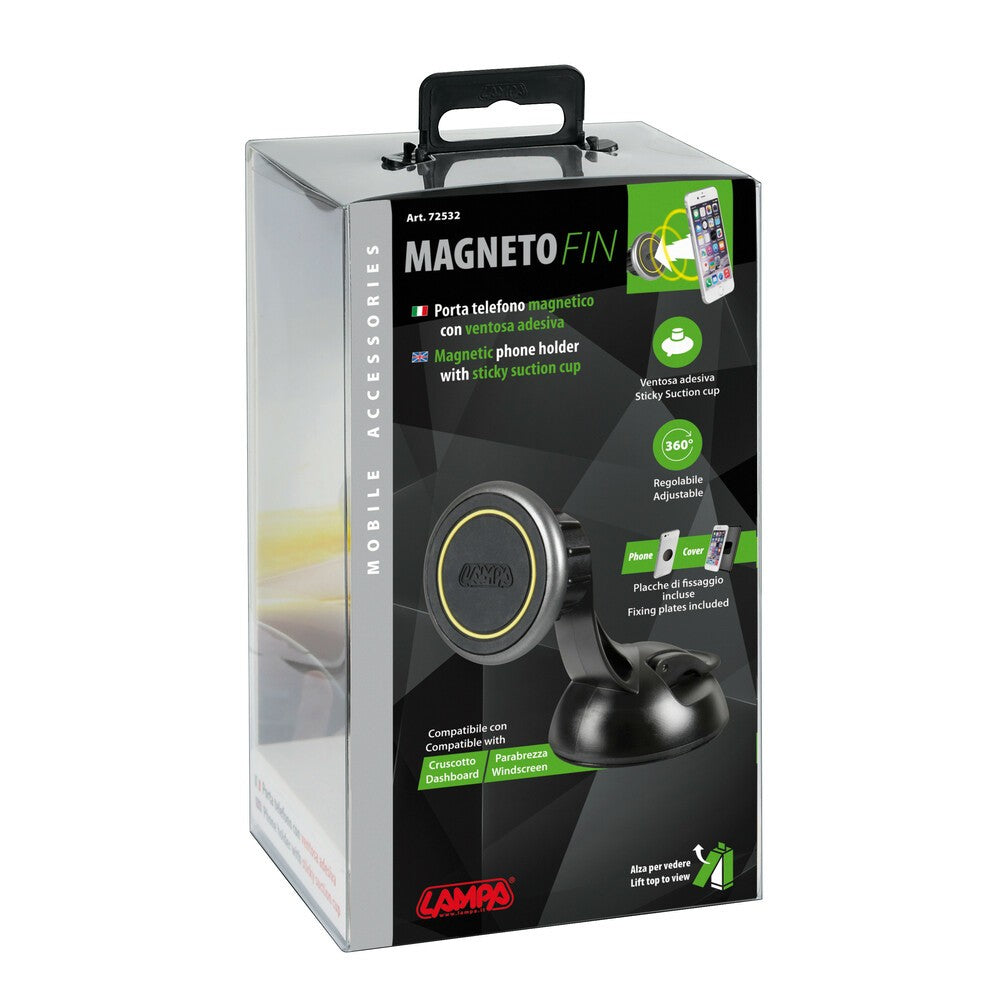 Magneto Fin porta telefono magnetico con ventosa adesiva - 27167