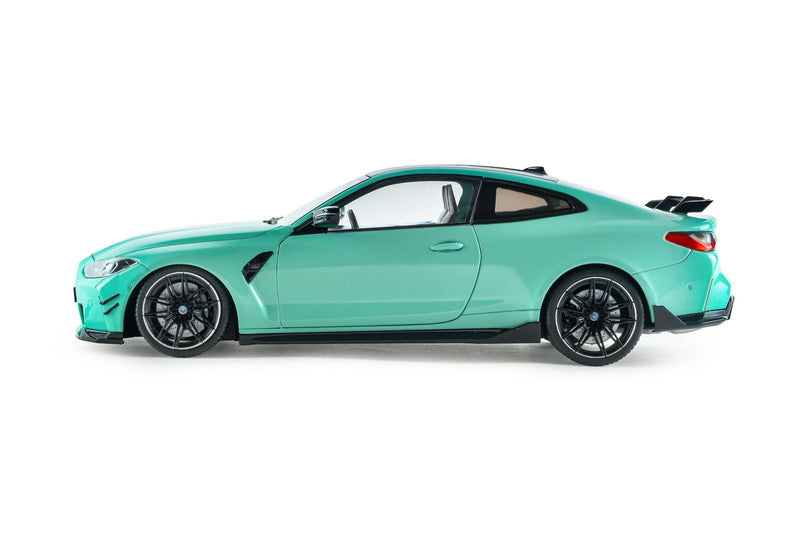 BMW M4 Competition (G82) 2024 with Performance Parts mint green 1:18-3
