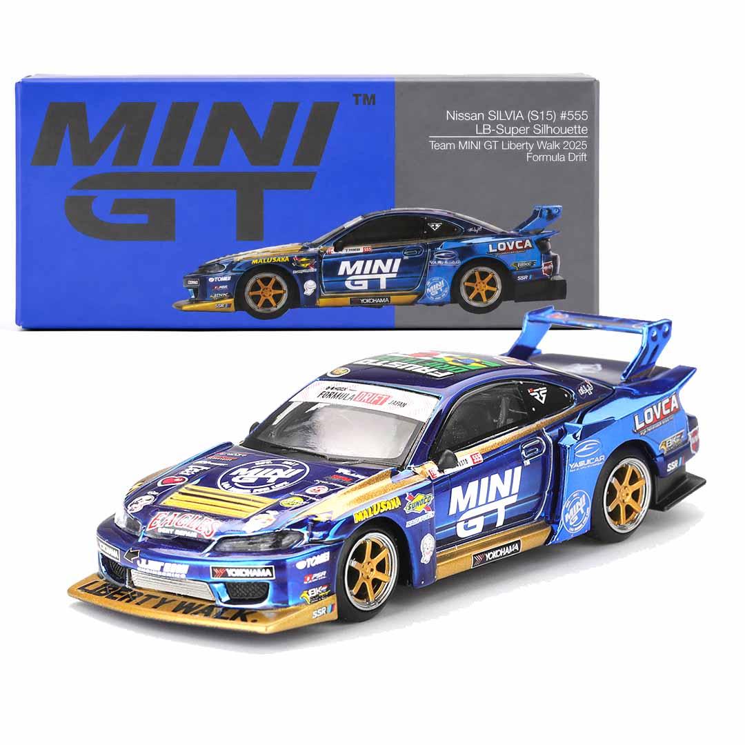 Nissan LB-Super Silhouette S15 SILVIA #555 Team MINI GT Liberty Walk 2025 Formula Drift Halloween Special 1:64