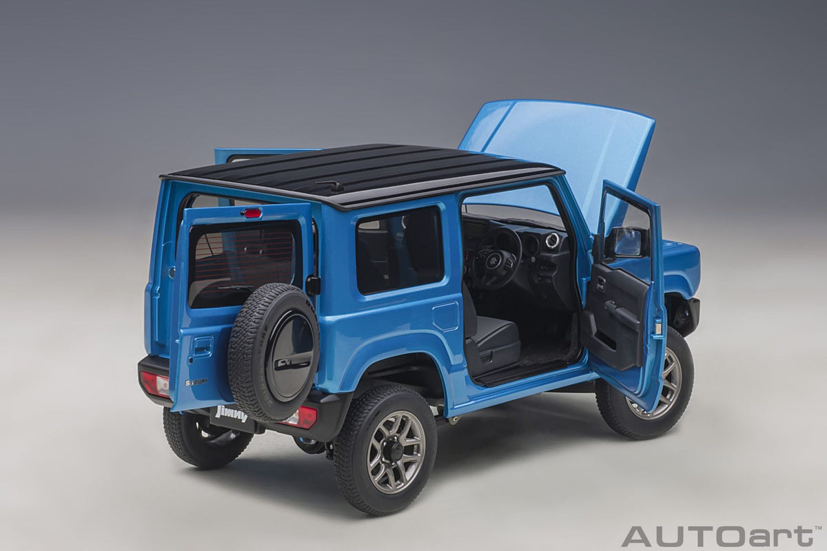 Suzuki Jimny (JB64) RHD 2018 blue metallic - black 1:18-24