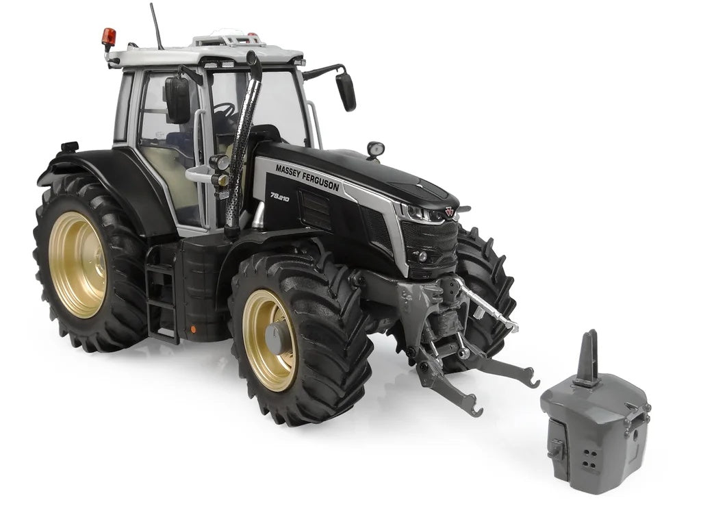 Massey Ferguson MF 7S.210 2022 Matt Black With Gold Rims 1:32-3