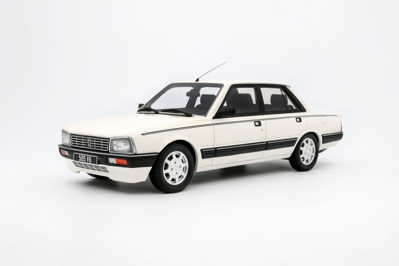 Peugeot 505 V6 1989 Mege White 1:18-2