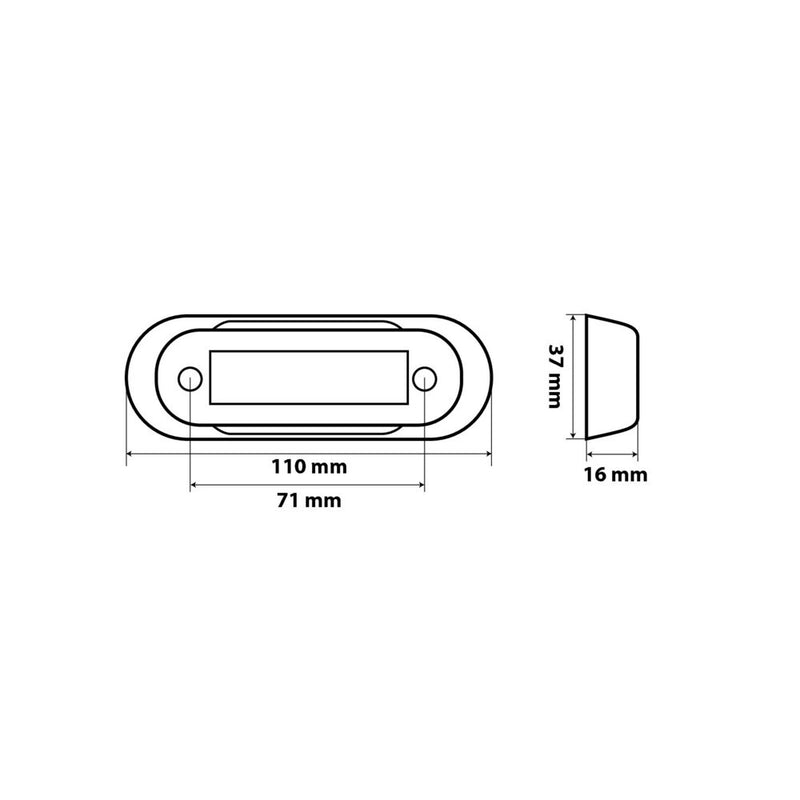 Premium luce a 4 led montaggio superficiale 12/24V Bianco - 30099