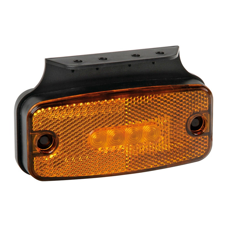 Luce ingombro con catarifrangente e staffa 10/30V - 4 Led - Arancio - 30110