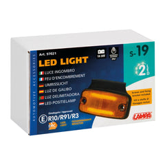 Luce ingombro con catarifrangente e staffa 10/30V - 2 Led - Arancio - 30114
