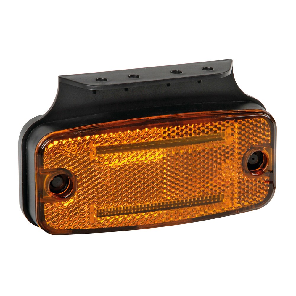 Luce ingombro con catarifrangente e staffa 10/30V - 2 Led - Arancio - 30116