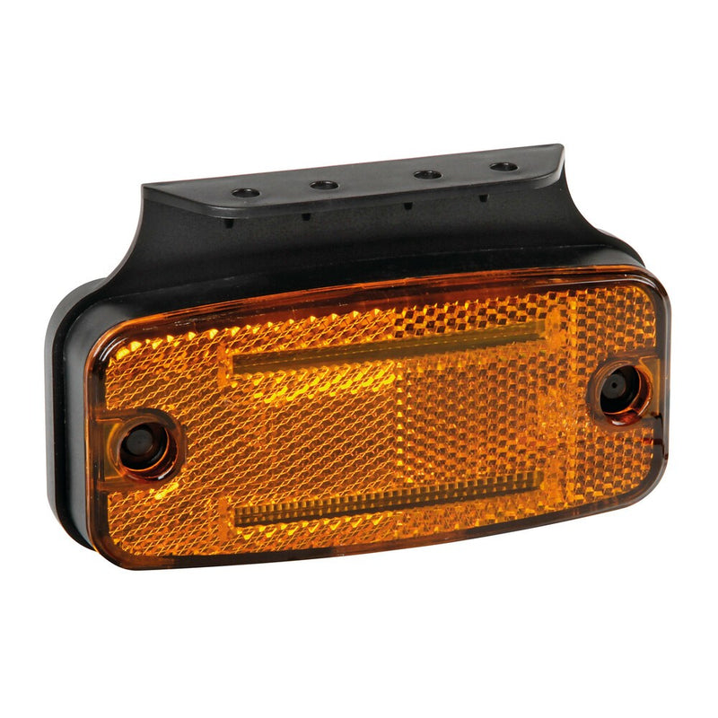 Luce ingombro con catarifrangente e staffa 10/30V - 2 Led - Arancio - 30116