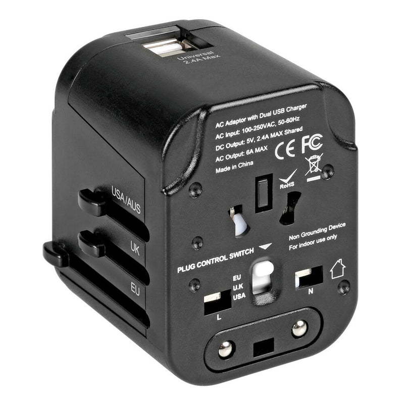 Travel Mate Elite adattatore universale da viaggio + caricatore Usb a 2 porte - 30849
