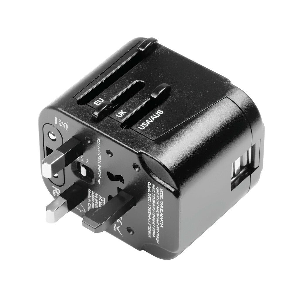Travel Mate Elite adattatore universale da viaggio + caricatore Usb a 2 porte - 30850
