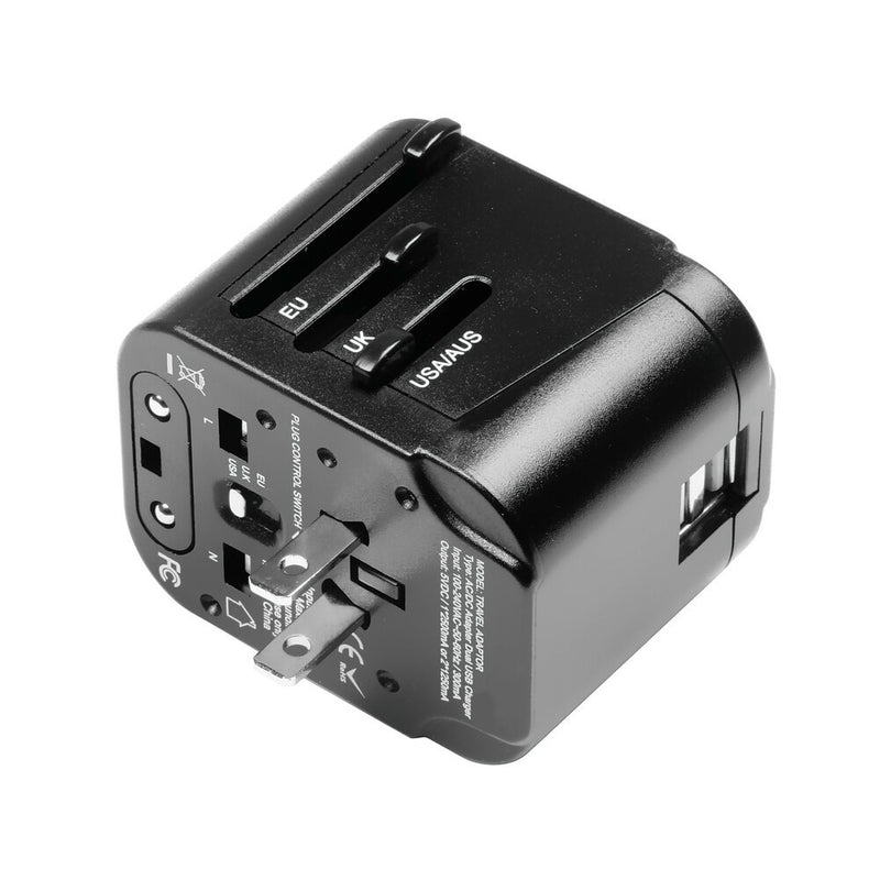 Travel Mate Elite adattatore universale da viaggio + caricatore Usb a 2 porte - 30851