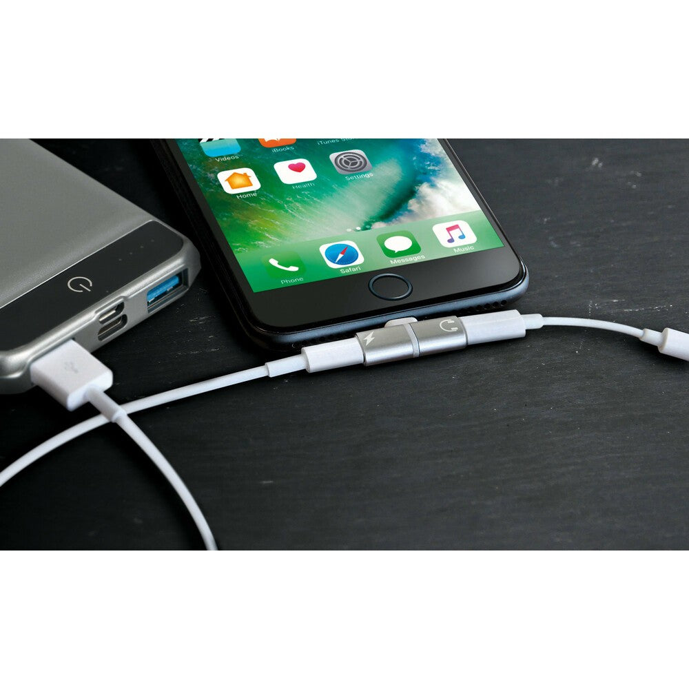 Splitter adattatore per collegare cavo ricarica e auricolari Apple I-phone - 32533