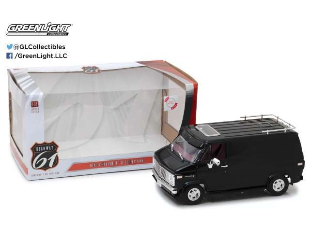 Chevrolet G-series van 1976 black 1:18 - 32612