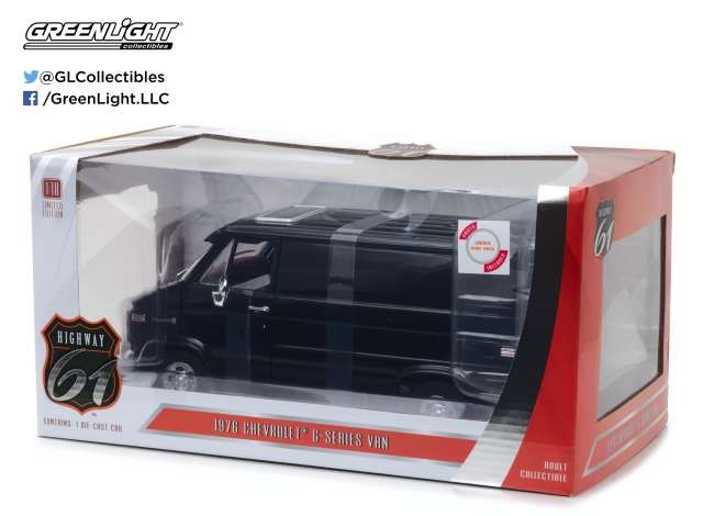 Chevrolet G-series van 1976 black 1:18 - 32616