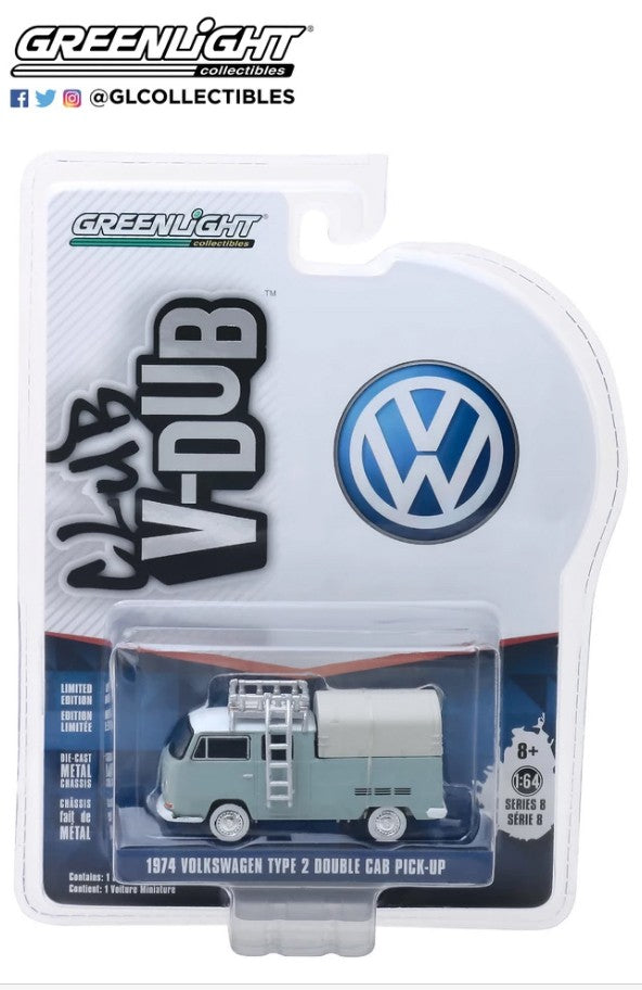 Volkswagen T2 1974 Double Cab Pick Up "Club Vee-Dub series 8" 1:64 - 36708