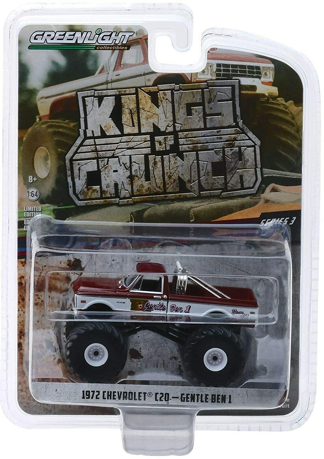 Chevrolet C20 Monster Truck  Gentle Ben I 1972 "Kings of Crunch" Serie 3 1:64 - 36777