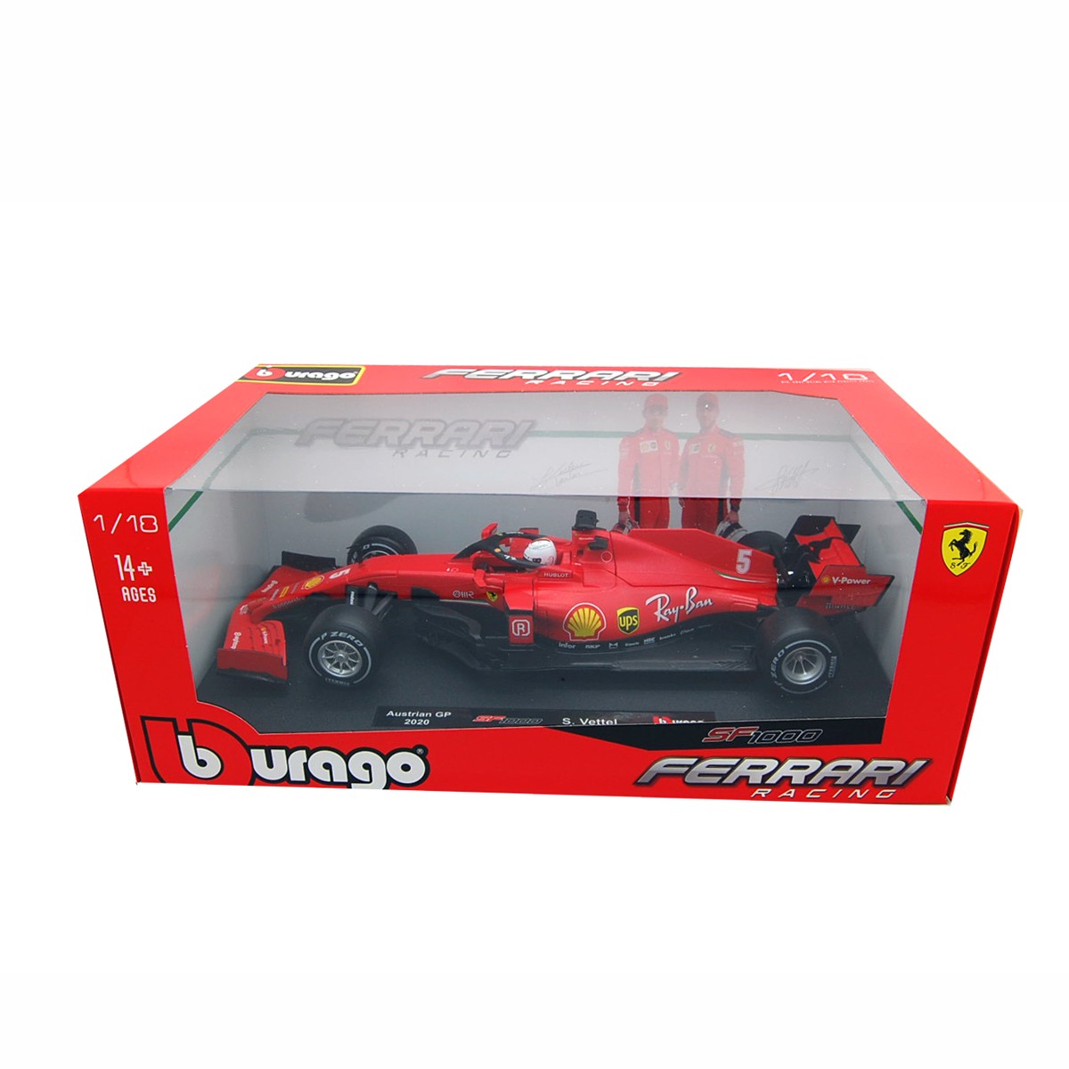 Ferrari F1 2020 SF1000 Austrian Gp Pirelli hard White Sebastian Vettel 1:18 - 37251